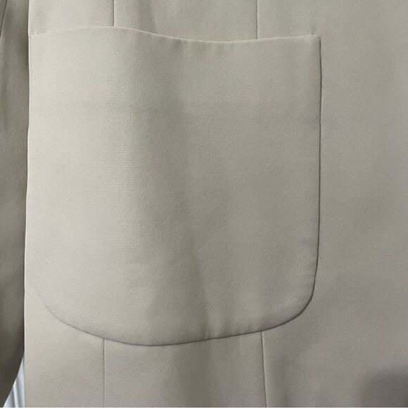 Talbots Silk Single Breasted Fitted Blazer Tan Neutral Size 4 - Picture 4 of 8